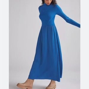 Anthropologie Layered sweater maxi dress